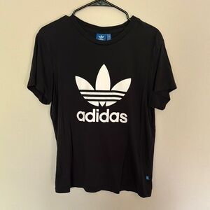 Adidas Black T-Shirt with White Logo